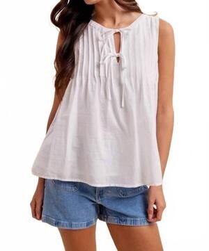 NEW IN-LOOM pintuck cotton blouse in white